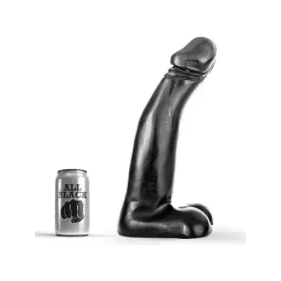 All Black Realistic Black Fisting Dildo 29 Cm