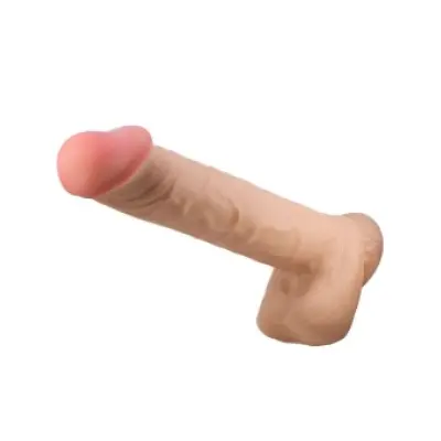 Pretty Love Sliding Skin Series Realistic Dildo With Sliding Skin Suction Cup Flesh 26 Cm