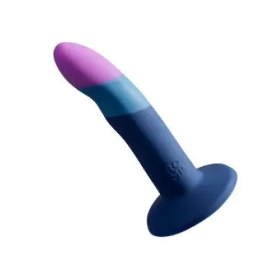 ROMP - PICCOLO SILICONE DILDO WITH TRICOLOR SUCTION CUP 14 CM