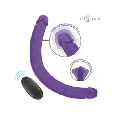 Intense Gunter Dildo Double Vibrator 40 Cm Purple Remote Control