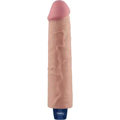 LoveToy: Real Softee, Silicone Vibrating Dildo, 24 cm