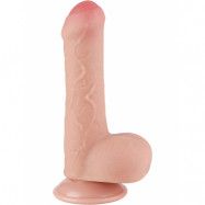 LoveToy: Sliding-Skin Dildo, 18 cm, ljus