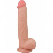 LoveToy: Sliding-Skin Dildo, 24.5 cm, ljus