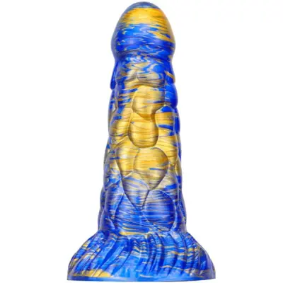 Metallic Fantasy Dildo Cyrix Blue/Gold 18,5 cm