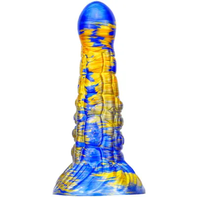 Metallic Fantasy Dildo Ninja Blue/Gold 19 cm
