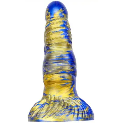 Metallic Fantasy Dildo Nirp Blue/Gold 18 cm