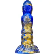 Metallic Fantasy Dildo Peern Blue/Gold 19,5 cm