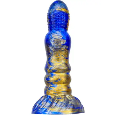 Metallic Fantasy Dildo Peern Blue/Gold 19,5 cm