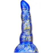 Metallic Fantasy Dildo Scopio Blue/Gold 19 cm