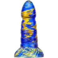 Metallic Fantasy Dildo Torff Blue/Gold 19cm