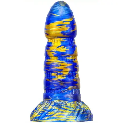 Metallic Fantasy Dildo Torff Blue/Gold 19cm