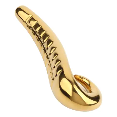 Mr Steel: Devil's Tongue Dildo, guld
