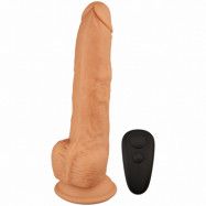 Naked Addiction Thrusting Dildo 23 cm - Light Brown