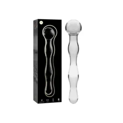 Nebula Series By Ibiza Model 13 Dildo Borosilicate Glass Clear 18 Cm -O- 3.5 Cm