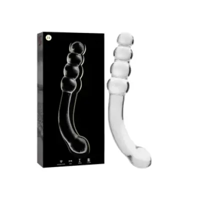 Nebula Series By Ibiza Model 14 Dildo Borosilicate Glass Clear 18.5 Cm -O- 3 Cm