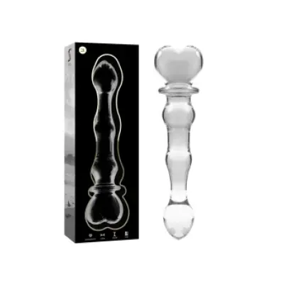 Nebula Series By Ibiza Model 21 Dildo Borosilicate Glass Clear 20.5 Cm -O- 3.5 Cm