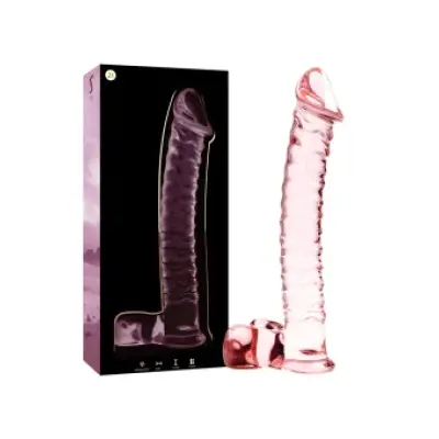 Nebula Series By Ibiza Model 23 Dildo Borosilicate Glass Pink 21.5 Cm -O- 4 Cm