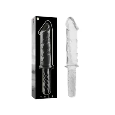 Nebula Series By Ibiza Model 24 Dildo Borosilicate Glass Clear 28.5 Cm -O- 5 Cm
