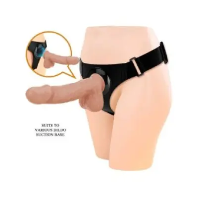 Pretty Love Harness Briefs Universal Harness With Dildo Jerry 21.8 Cm Natural