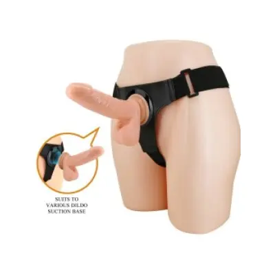Pretty Love Harness Briefs Universal Harness With Dildo Tom 20 Cm Natural