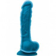 NSNovelties: Colours Dual Density Dildo, 24 cm, blå