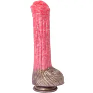 Pink Alien Soft Liquid Silicone Dildo Red 26 cm