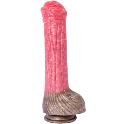 Pink Alien Soft Liquid Silicone Dildo Red 26 cm