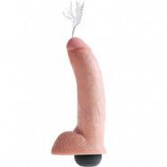 King Cock: Squirting Cock with Balls, 23 cm, ljus