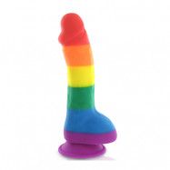 Pride Dildo Silicone Rainbow Dildo Balls