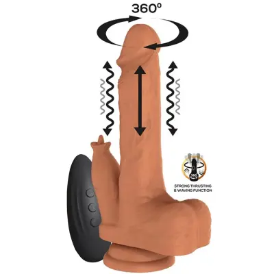 Quintus Thrusting, Waving& Vibration Dildo 23 cm