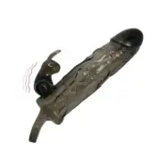 Baile Brave Man Penis Cover With Rabbit Black 16.5 Cm