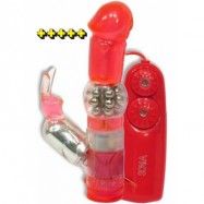 BEAD BLOSSOM VIBE RED - RABBIT VIBRATOR