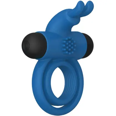 Double Rings Rabbit Clit Rechargeable Cock Ring