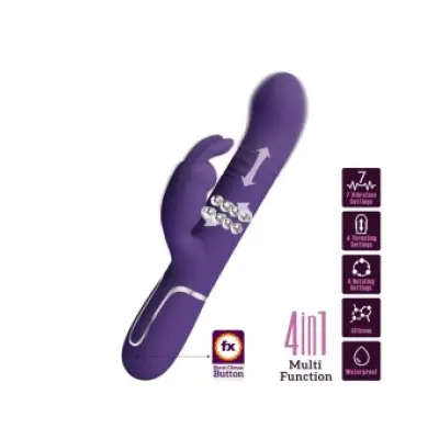 Pretty Love Coale Rabbit Vibrator 4 In 1 Purple
