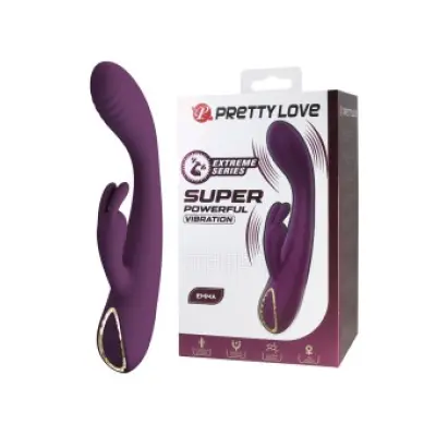 PRETTY LOVE - EMMA RABBIT PURPLE VIBRATOR WITH STIMULATOR