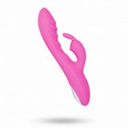 Flexible Ribbed Rabbit Vibrator Pink