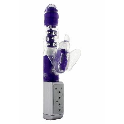 FUNKY BUTTERFLY VIBRATOR DARK PURPLE - MED HÄRLIG RABBIT FUNKTION