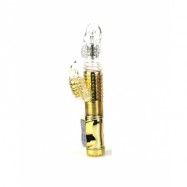 Gold Butterfly Telescopic Rabbit Vibrator