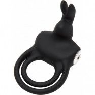 Happy Rabbit: Rechargeable Silicone Cock Ring, svart