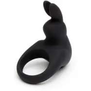 Happy Rabbit Silicone Rabbit Cock Ring Black