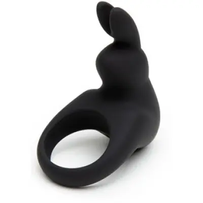 Happy Rabbit Silicone Rabbit Cock Ring Black