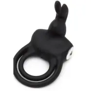 Happy Rabbit Stimulating Rabbit Cock Ring Black