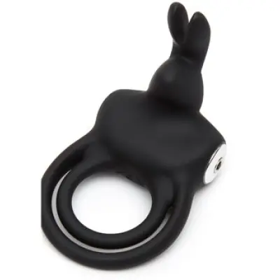 Happy Rabbit Stimulating Rabbit Cock Ring Black