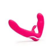 Happy Rabbit Vibrating Strapless Strap On PINK