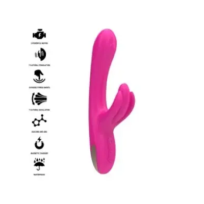 Intense Britney Multifunction Rabbit Vibrator 23 Cm Pink