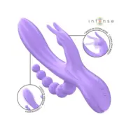 Intense Miko Triple Vibrator Rabbit & Stimulator & Anal 7 Vibrations Purple
