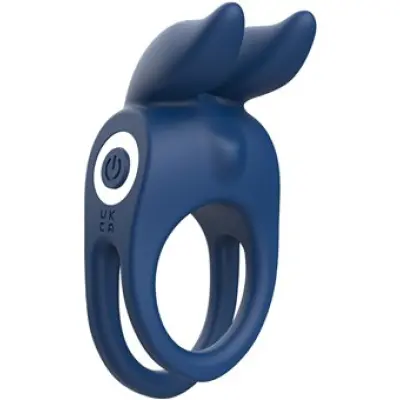 Playhouse Fierce Rabbit Ring Vibrating + Remote Blue