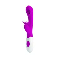 Lick & Tongue - Fjäril & Rabbit Vibrator - Lila