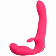 Happy Rabbit Strapless Strap-on Rabbitvibrator - Pink