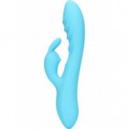 Loveline: Ribbed Ultra Soft Silicone Rabbit Vibrator